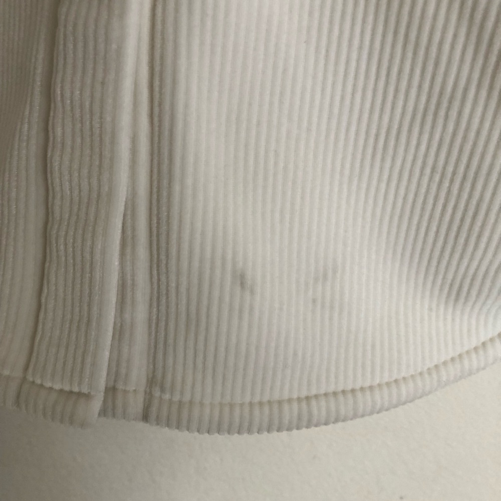 Alo Yoga Ribbed Velour Mountain Side Shacket Ivory S - Picture 8 of 13